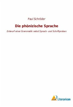 Die phönizische Sprache - Schröder, Paul