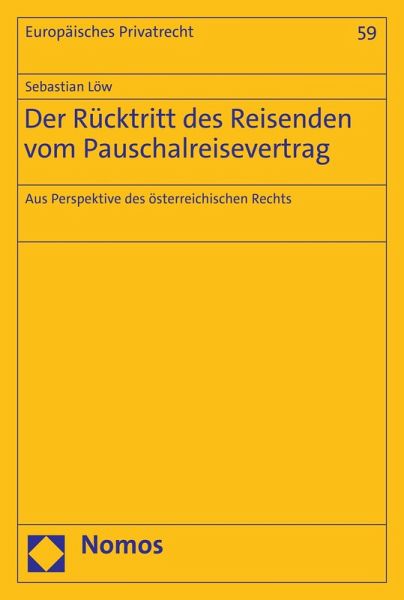 Der Rücktritt des Reisenden vom Pauschalreisevertrag (eBook, PDF)