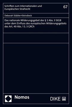 Cover Das nationale Milderungsgebot des § 2 Abs. 3 StGB unter dem Einfluss des europäischen Milderungsgebots des Art. 49 Abs. 1 S. 3 GRCh (eBook, PDF)