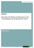 Kant über die Würde des Menschen in der &quote;Grundlegung zur Metaphysik der Sitten&quote;