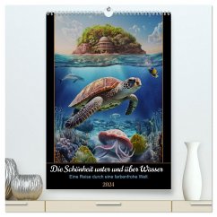 Die Schönheit unter und über Wasser (hochwertiger Premium Wandkalender 2024 DIN A2 hoch), Kunstdruck in Hochglanz - DigitalDreamweaver