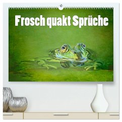 Frosch quakt Sprüche (hochwertiger Premium Wandkalender 2024 DIN A2 quer), Kunstdruck in Hochglanz