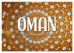 Oman - Wüste, Meer und Kultur. (Wandkalender 2024 DIN A2 quer), CALVENDO Monatskalender - Monkey, Happy