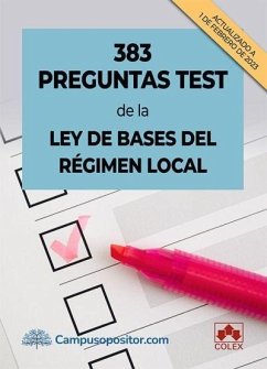 383 preguntas test de la Ley de Bases del Régimen Local