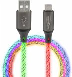 Ansmann USB-A / USB-C Kabel mit LED Beleuchtung 100cm 1700-0158