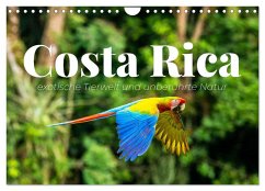 Costa Rica - exotische Tierwelt und unberührte Natur (Wandkalender 2024 DIN A4 quer), CALVENDO Monatskalender - Monkey, Happy