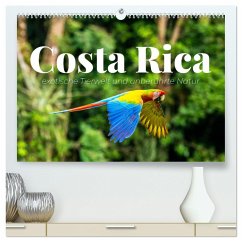Costa Rica - exotische Tierwelt und unberührte Natur (hochwertiger Premium Wandkalender 2024 DIN A2 quer), Kunstdruck in Hochglanz - Monkey, Happy