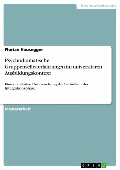 Cover Psychodramatische Gruppenselbsterfahrungen im universitären Ausbildungskontext (eBook, PDF)