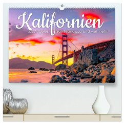 Kalifornien - Los Angeles, San Francisco und viel mehr. (hochwertiger Premium Wandkalender 2024 DIN A2 quer), Kunstdruck in Hochglanz - Monkey, Happy