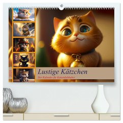 Lustige Kätzchen (hochwertiger Premium Wandkalender 2024 DIN A2 quer), Kunstdruck in Hochglanz