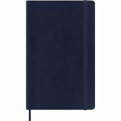 Moleskine 18 Monate Wochen Notizkalender 2023/2024, L/A5, 1 Wo = 1 Seite, Rechts Linierte Seite, Soft Cover, Saphir