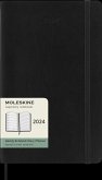 Moleskine 12 Monate Wochen Notizkalender 2024, L/A5, 1 Wo = 1 Seite, Rechts Linierte Seite, Soft Cover, Schwarz