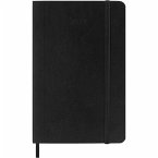 Moleskine 12 Monate Monats Notizkalender 2024, P/A6, 1 Mo = 2 Seiten, Linierte Seiten, Soft Cover, Schwarz