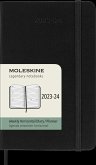 Moleskine 18 Monate Wochenkalender 2023/2024, P/A6, 1 Wo = 2 Seiten, Horizontal, Hard Cover, Schwarz