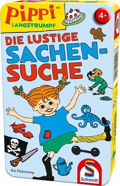 Schmidt 51448 - Pippi Langstrumpf, Die lustige Sachensuche, Reaktionsspiel, Metalldose