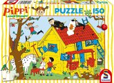 Schmidt 56448 - Pippi Langstrumpf, Pippi und die Villa Kunterbunt, Kinderpuzzle, 150 Teile