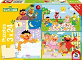 Schmidt 56457 - Sesamstrasse, Sachen machen, Kinderpuzzle mit Poster, 3x24 Teile