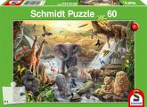 Schmidt 56454 - Tiere in Afrika, Kinderpuzzle, 60 Teile