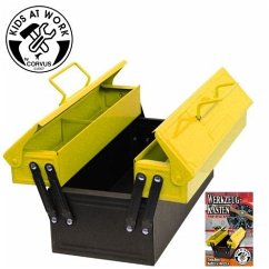 Cover Corvus A600025 - Kids-at-Work, Metall-Werkzeugkasten, gelb/schwarz, 36x18x18cm