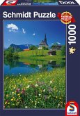 Schmidt 57391 - Inzell, Einsiedlhof und Kirche St. Nikolaus, Puzzle, 1000 Teile
