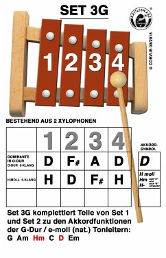 Corvus A600284 - Rattlesnake, Akkord-Glockenspiel Set 3G, Xylophon