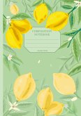 Paperback Notebook   Journal with digitally handmade Illustrated Cover   Lemons