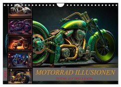 Motorrad illusionen (Wandkalender 2024 DIN A4 quer), CALVENDO Monatskalender