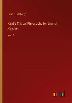 Kant's Critical Philosophy for English Readers