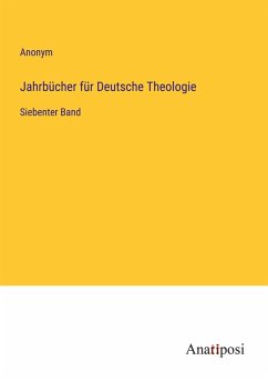 Jahrbücher für Deutsche Theologie Cover Jahrbücher für Deutsche Theologie
