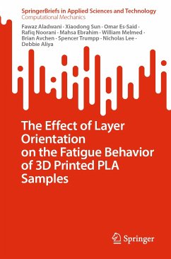 The Effect of Layer Orientation on the Fatigue Behavior of 3D Printed PLA Samples (eBook, PDF) - Aladwani, Fawaz; Sun, Xiaodong; Es-Said, Omar; Noorani, Rafiq; Ebrahim, Mahsa; Melmed, William; Avchen, Brian; Trumpp, Spencer; Lee, Nicholas; Aliya, Debbie