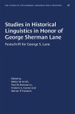 Studies in Historical Linguistics in Honor of George Sherman Lane (eBook, ePUB)