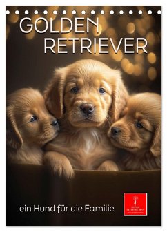 Golden Retriever - ein Hund für die Familie (Tischkalender 2024 DIN A5 hoch), CALVENDO Monatskalender - Roder, Peter