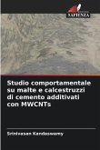 Studio comportamentale su malte e calcestruzzi di cemento additivati con MWCNTs