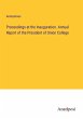 Proceedings at the Inauguration. Annual... - Bild 1