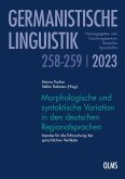 Morphologische und syntaktische Variation in den deutschen Regionalsprachen (eBook, PDF)
