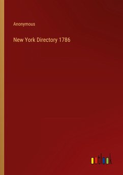 New York Directory 1786 - Anonymous