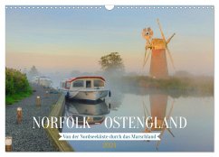 Norfolk - Ostengland: Von der Nordseeküste durch das Marschland (Wandkalender 2024 DIN A3 quer), CALVENDO Monatskalender