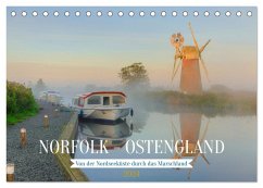 Norfolk - Ostengland: Von der Nordseeküste durch das Marschland (Tischkalender 2024 DIN A5 quer), CALVENDO Monatskalender - Kruse, Joana