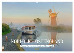 Norfolk - Ostengland: Von der Nordseeküste durch das Marschland (Wandkalender 2024 DIN A2 quer), CALVENDO Monatskalender