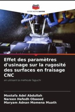 Cover Effet des paramètres d'usinage sur la rugosité des surfaces en fraisage CNC