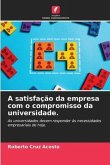 A satisfação da empresa com o compromisso da universidade.