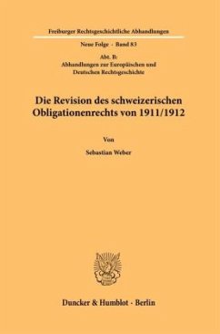 Cover Die Revision des schweizerischen Obligationenrechts von 1911/1912.