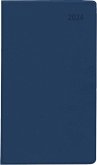 Taschenplaner blau 2024 - Bürokalender 9,5x16 cm - 64 Seiten - 1 Woche auf 1 Seite - separates Adressheft - faltbar - Notizheft - 540-1015