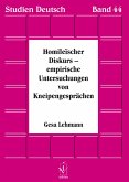 Homileïscher Diskurs - empirische Untersuchungen von Kneipengesprächen (eBook, PDF)