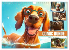 Comic Hunde (Wandkalender 2024 DIN A4 quer), CALVENDO Monatskalender
