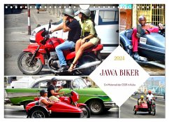 JAWA BIKER - Ein Motorrad der CSSR in Kuba (Wandkalender 2024 DIN A4 quer), CALVENDO Monatskalender - Löwis of Menar, Henning von