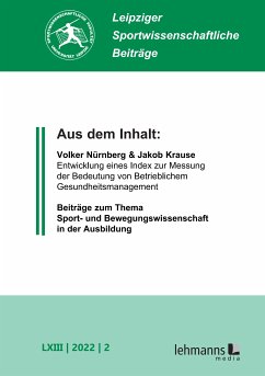 Leipziger Sportwissenschaftliche Beiträge (eBook, PDF)