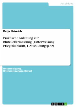 Praktische Anleitung zur Blutzuckermessung (Unterweisung Pflegefachkraft, 1. Ausbildungsjahr) (eBook, PDF) - Heinrich, Katja