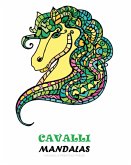 Cavalli con Mandala - Libro da Colorare per Adulti