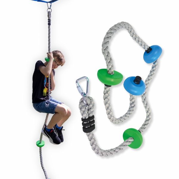 Schildkröt 970712 - Jungle Rope - Kletterseil 250 cm mit Handgriffe, Fußtritte Schildkröt 970712 - Jungle Rope - Kletterseil 250 cm mit Handgriffe, Fußtritte